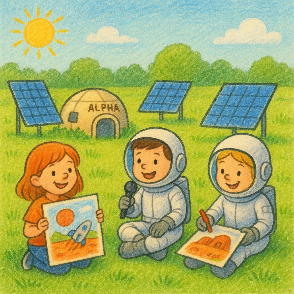 drawing our first day on mars